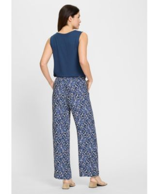 Women's Anna Fit Wide Leg Leo Print Pant