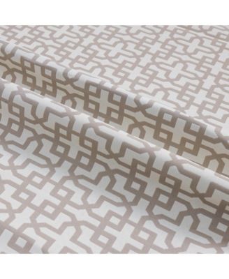 Outdoor Window Covering Cabana Trellis Grommet Single Panel, 52"Wx 84"L