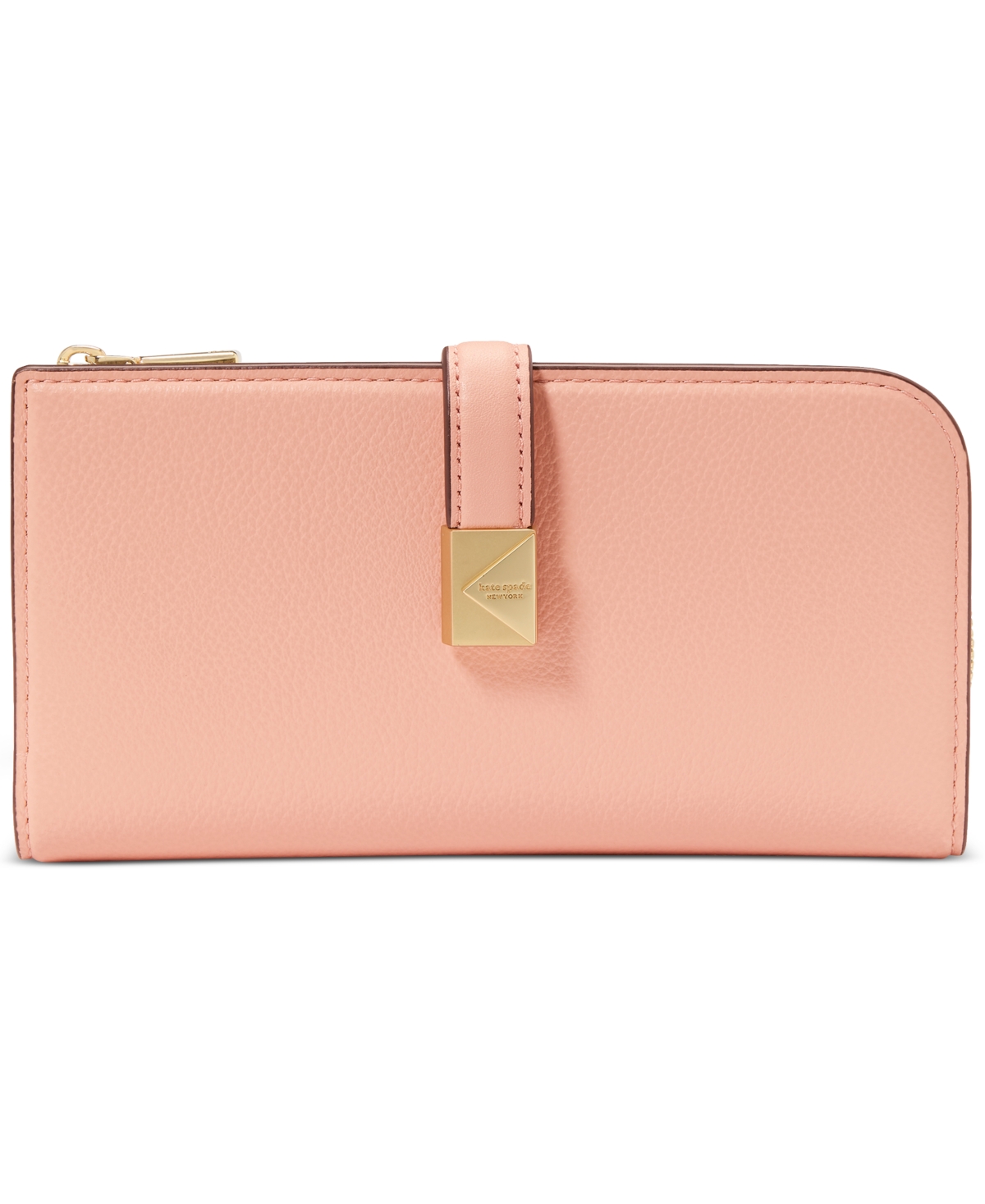 kate spade new york Deco Pebbled Leather Zip Slim Wallet