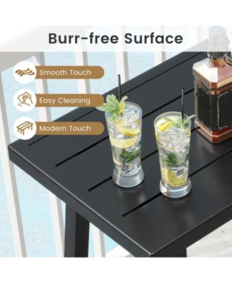 Patio Counter Height Bar Table with Adjustable Foot Pads