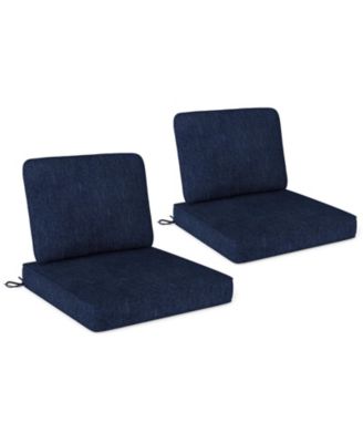 2-Pack Outdoor Patio Cushion Set with Removable Covers