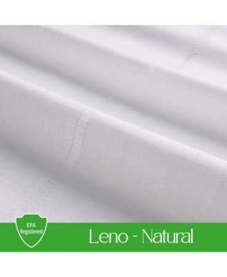 Insect Shield Leno Stripe Tab Top Curtain Panel, 52"Wx 84"L