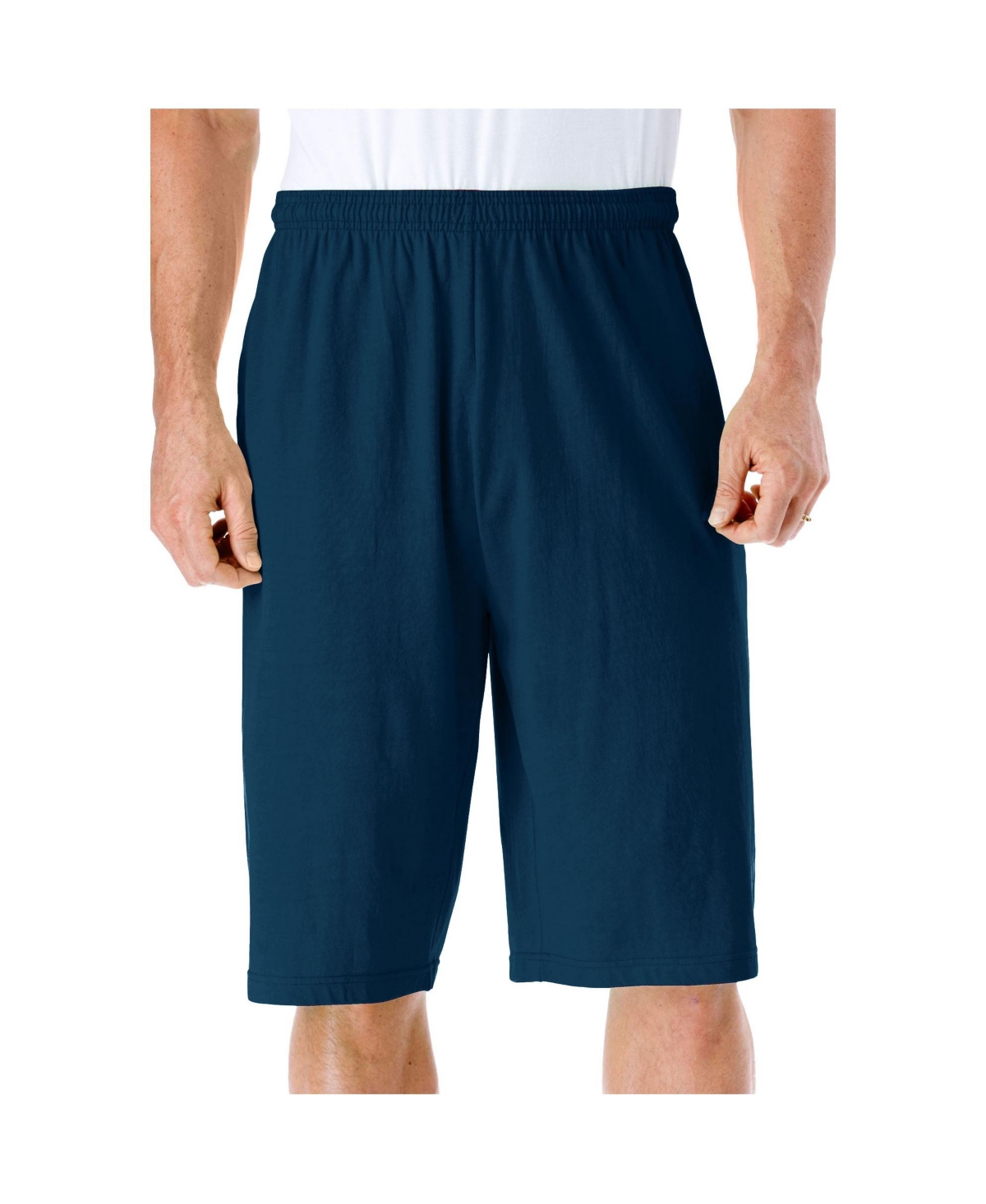 Big & Tall Lightweight Extra Long Jersey Shorts - Rigid camo