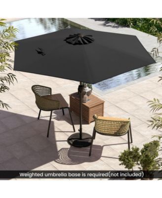 Outdoor Patio Heavy Duty Market Umbrella with Push Button Tilt