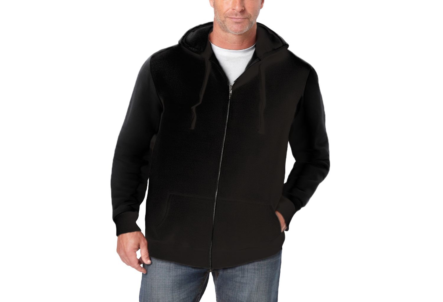 Big & Tall Longer-length Fleece Full Zip Hoodie