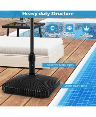Fillable Umbrella Base with Shell Texture and 3 Coupler Sizes