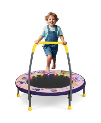 Mini Trampoline Folding Small Rebounder for Kids with Lights