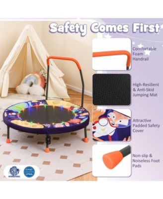 Mini Trampoline Folding Small Rebounder for Kids with Lights