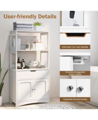 Bathroom Storage Cabinet with Drawer and Shelf Floor Cabinet