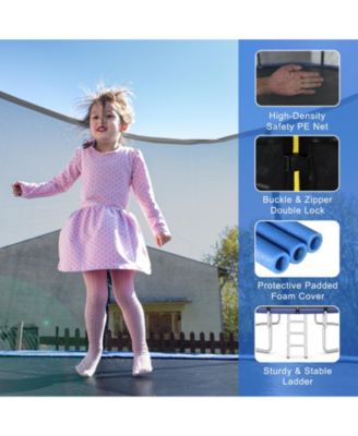 Outdoor Trampoline Bounce Combo with Closure Net Ladder