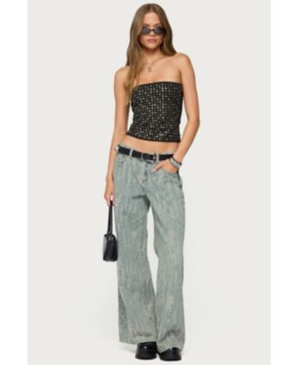 Women's Blanco Studded Grommet Tube Top