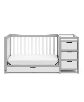 Remi All-in-One Convertible Crib with Drawer and Changer (Pebble Gray)