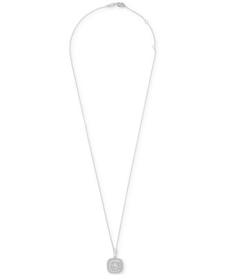 Diamond Pendant Necklace (1 ct. t.w.) in 14k White Gold, 18" + 2" extender, Exclusively at Macy's