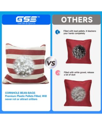 Set of 8 Premium Weather Resistant Regulation Size and Weight Cornhole Bean Bags.