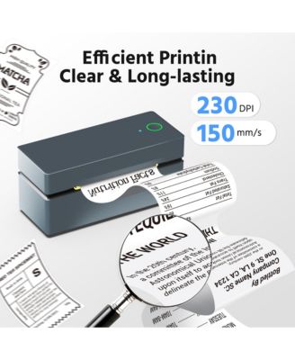 POLONO Bluetooth Thermal Shipping Label Printer, Wireless 4x6 Shipping Label Printer for Small Business, Support iOS, Android, Windows and Mac, Compatible with Amazon, Ebay, Shopify, Etsy, USPS