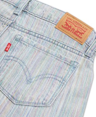 Big Girls Rainbow Denim Wide Leg Jeans
