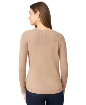 Women's Boat Neck Long-Sleeve Sweater