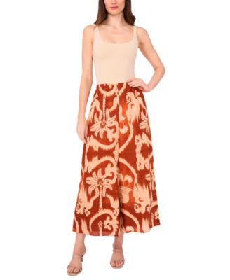 Women's Paisley-Print  Shirt & Wide-Leg Pant