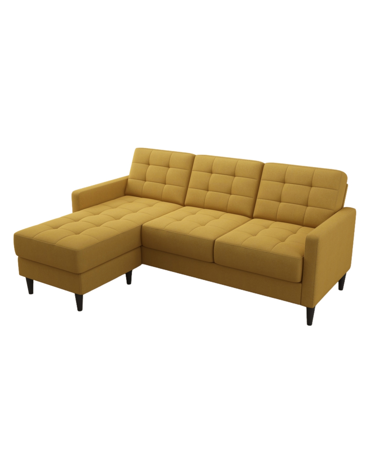 Gold Sparrow 82" Polyester Logan Reversible Sectional Sofa With Ottoman, Created For Macy's