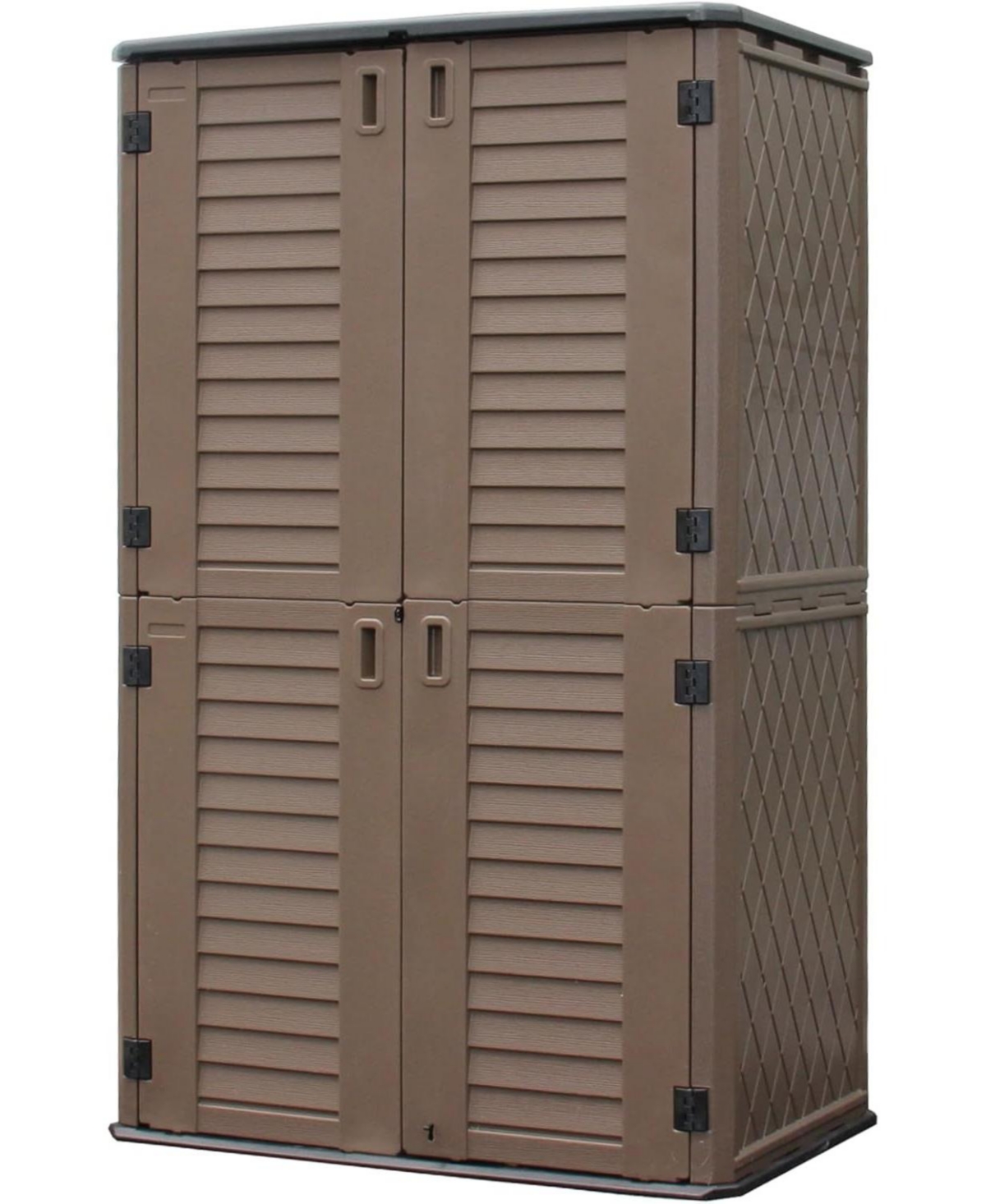 50 "W x 29" D x 79.53"H Outdoor Storage Shed with Sliding Door ,Double Cabinet - Yellow