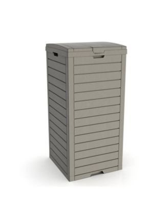 31 Gallon Large Outdoor Trash Can with Lid and Liquid Drawer