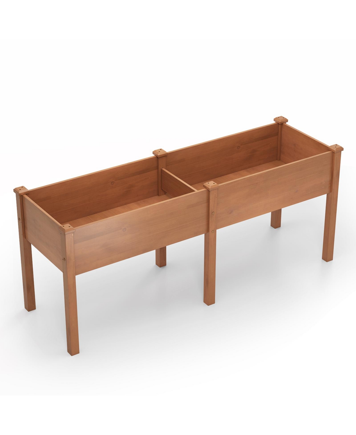 Large Raised Garden Bed with Drainage Holes and 6 Supporting Legs - Natural