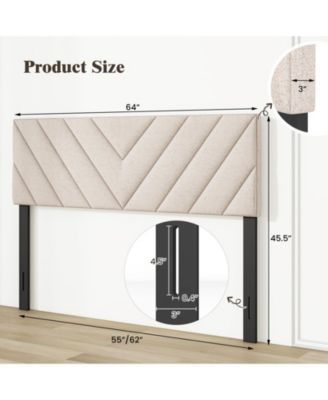 Linen Upholstered Headboard for Bed Frames with Tufted Design