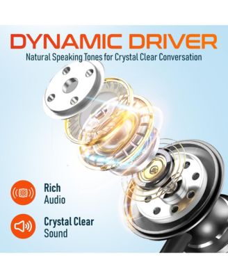 15EC computer earbuds with microphone, Wired Headphones UBC C, USB Type C Earphones with In-Line Remote Control, usb c wired earbuds for iphone, Android Cell Phones, MacBook, iPad, 4ft - Black