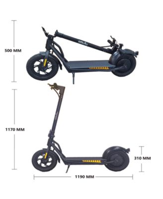A19 12-Inch Electric Scooter - 500W Motor, 35 km/h Speed, 36V 15Ah Battery, 40-55 km Range, Foldable, Lightweight