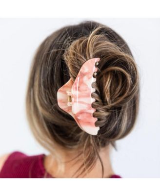 Large Claw Clip - Dusty Rose Marble