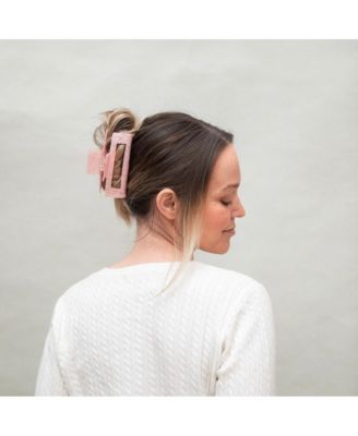 Large Rectangle Claw Clip - Pink