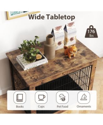 Dog Crate Furniture with Cushion and Double Doors for Small/Medium Dogs