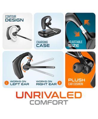 Wireless Headset for Computer with Charging Case, Bluetooth Headset with Noise-Cancelling Mic, Specially Designed for MS Team, Zoom, Google Meet, Driving, and Office