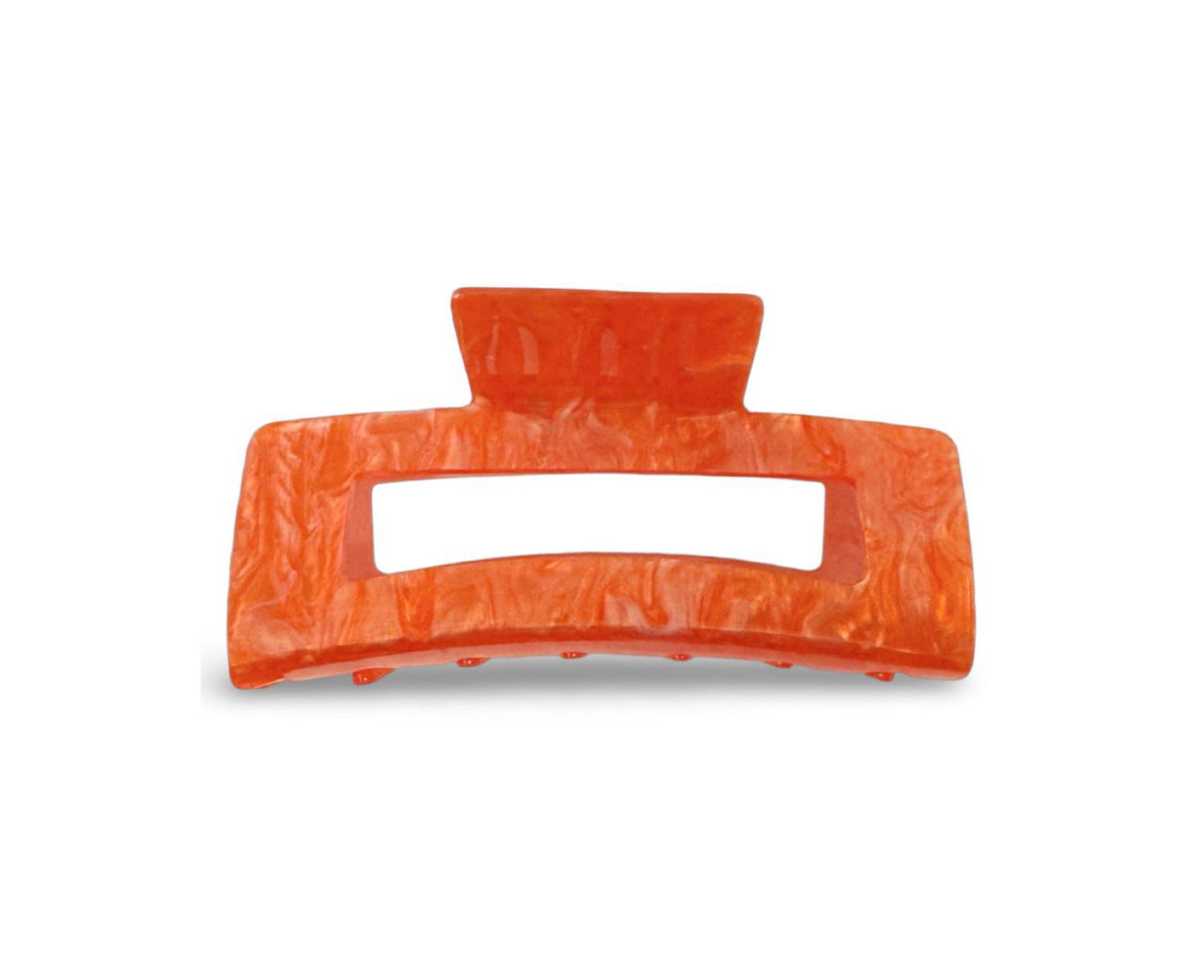 Large Rectangle Claw Clip - Orange