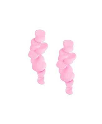 Womens Pink Abstract Drop Earrings