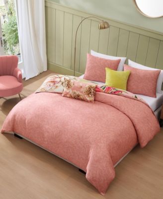 Spring Forever Bedding Cotton Sateen Reversible 5 Piece Comforter Set, Queen Size