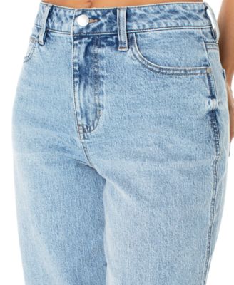 Juniors' High Rise Baggy Wide-Leg Curvy Jeans