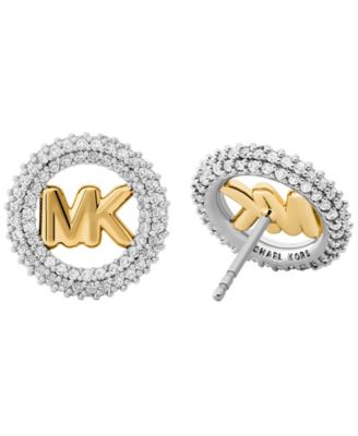 Small Pav&eacute; Logo Stud Earrings