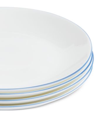 Opal Glass Blue Rim Salad Plate, Set of 4, Exclusively at Macy's