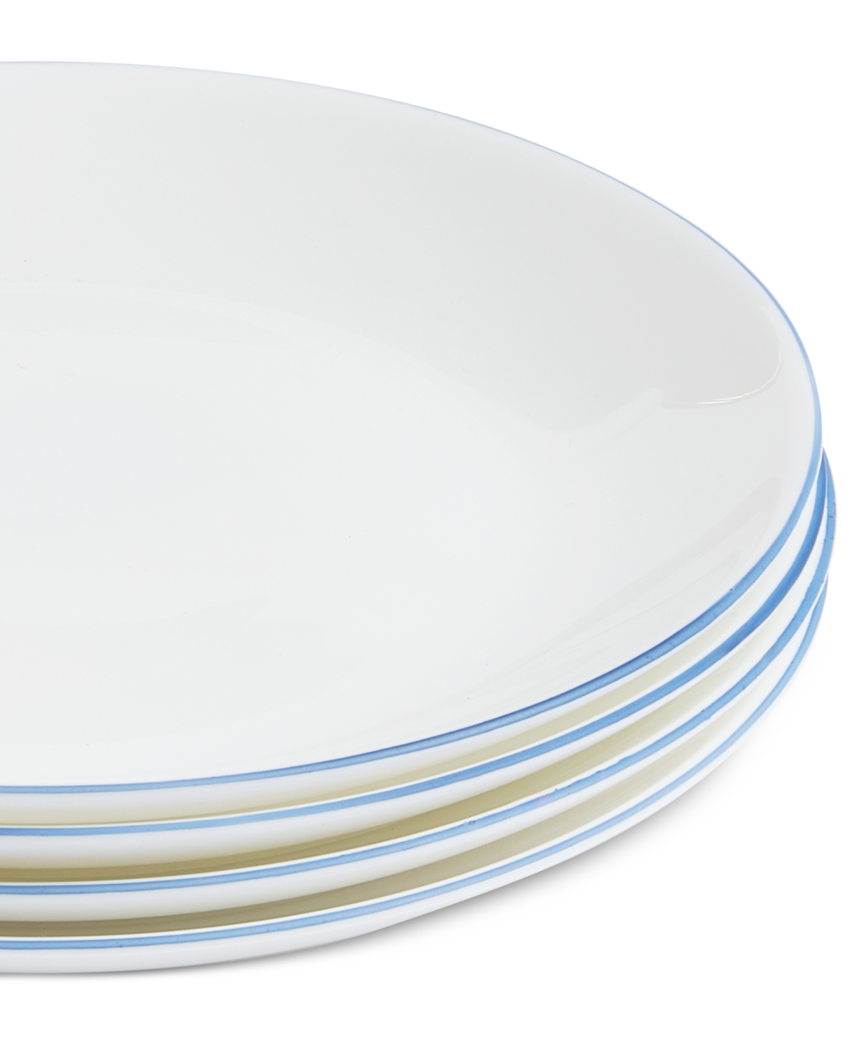 Arch Studio Opal Glass Blue Rim Salad Plate, Set of 4, Exclusively at Macy's