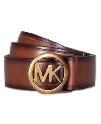 Micheal Kors Women's Embossed Logo Leather Belt