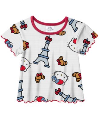 Toddler and Little Girls 2-Piece T-Shirt and Denim Overall Set