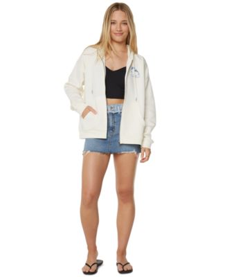 Juniors' Evening Lineup Zip-Front Hooded Sweatshirt