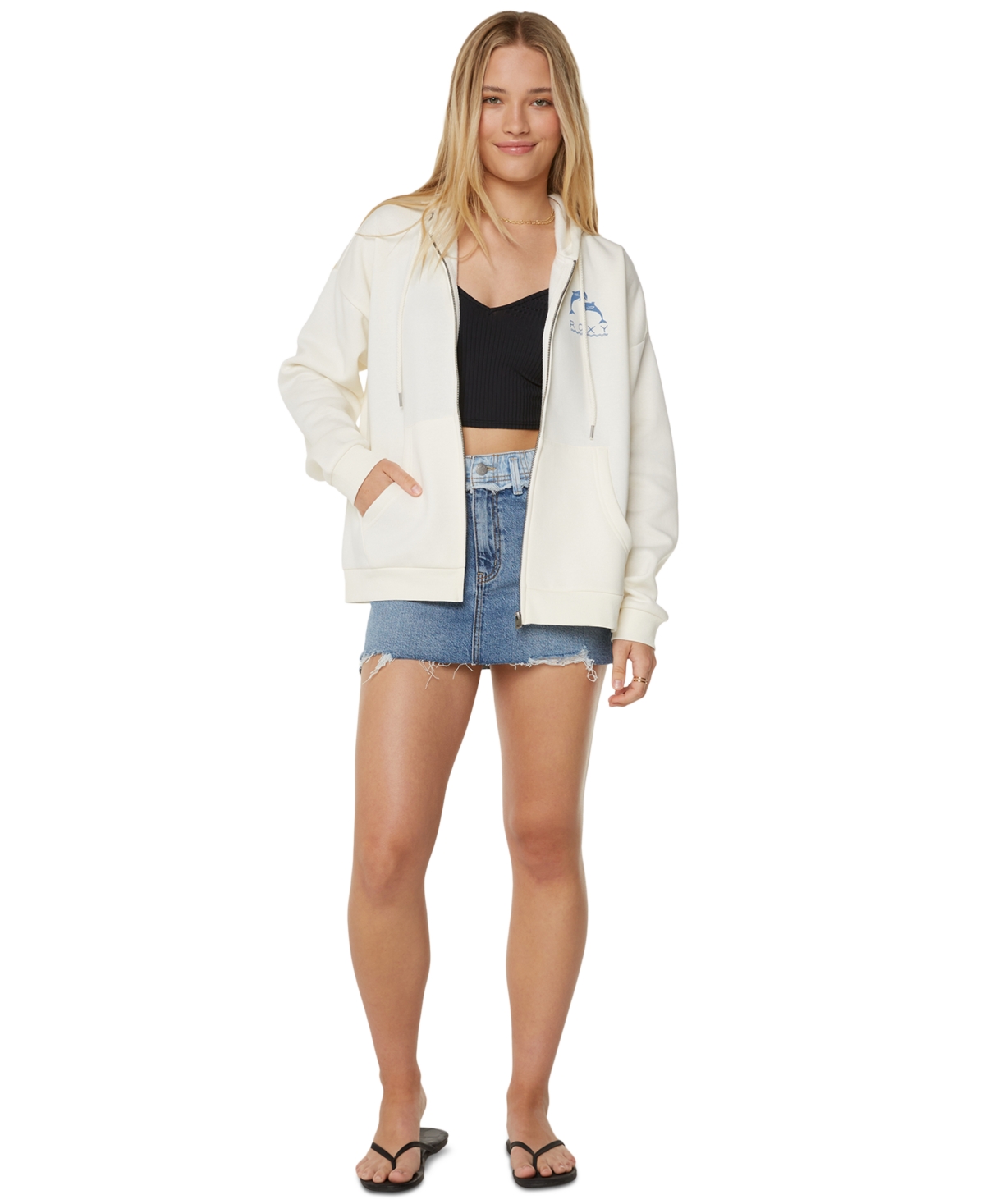Roxy Juniors' Evening Lineup Zip-front Hooded Sweatshirt