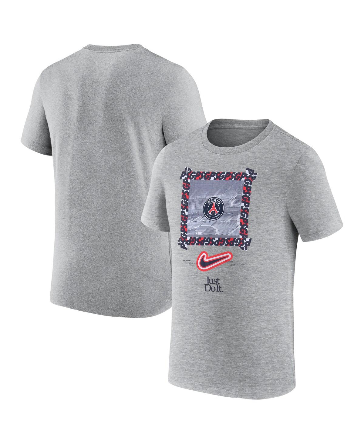 Men's Heather Gray Paris Saint-Germain Dna T-Shirt - Heather Gray