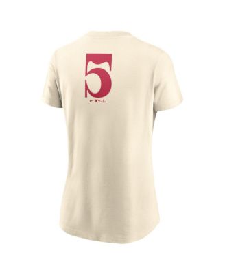 Women's Cream Texas Rangers City Connect Fuse Name Number T-Shirt