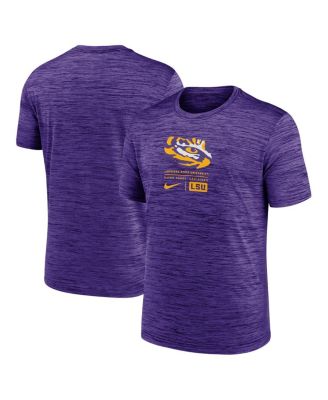 Nike - Men's Purple LSU Tigers Campus Center Block Velocity Performance T-Shirt