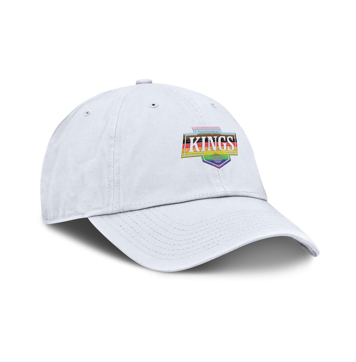 Мужская кепка Fanatics White Los Angeles Kings Pride Adjustable Hat — фото 3