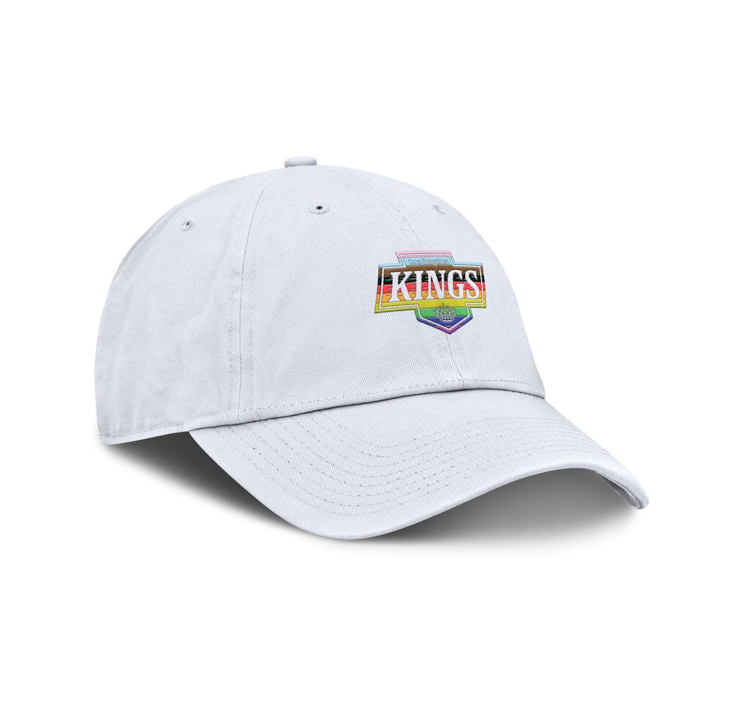 Men's White Los Angeles Kings PRIDE Adjustable Hat
