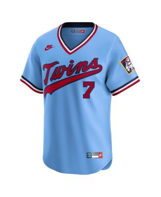 Men's Joe Mauer Light Blue Minnesota Twins Throwback Cooperstown Collection Limited Jersey